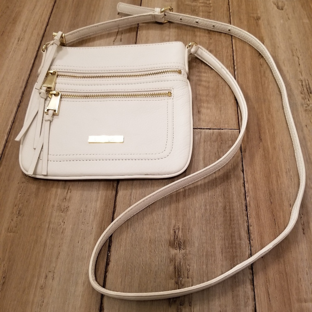 Calvin Klein White Leather Crossbody